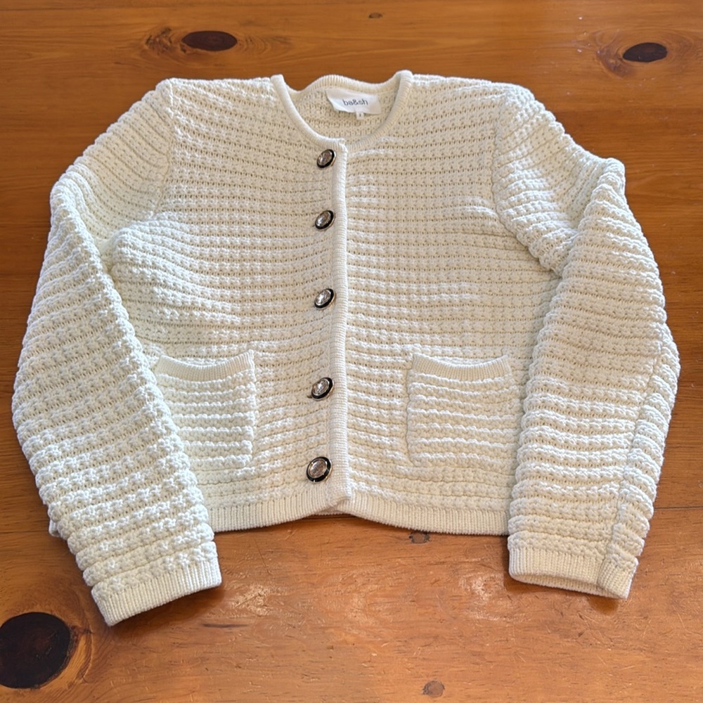 ba&sh Ivory Button-Up Cardigan - Picture 6 of 16